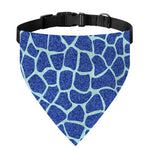 Blue Giraffe Print Over The Collar Dog Bandana
