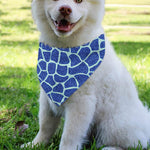 Blue Giraffe Print Over The Collar Dog Bandana