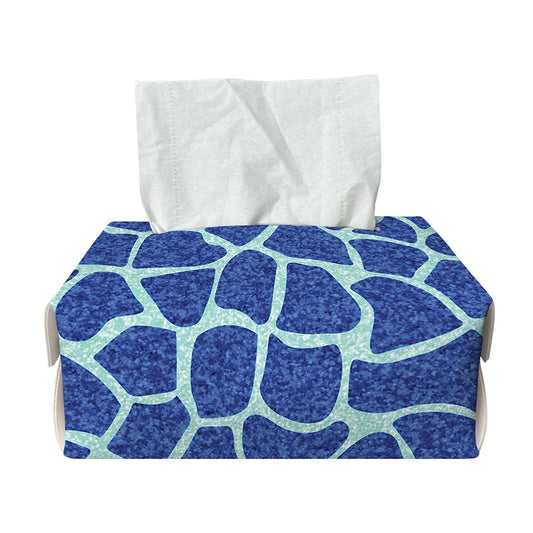 Blue Giraffe Print Rectangle Tissue Box Cover