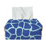 Blue Giraffe Print Rectangle Tissue Box Cover