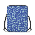 Blue Giraffe Print Rectangular Crossbody Bag