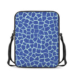 Blue Giraffe Print Rectangular Crossbody Bag