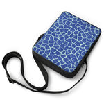 Blue Giraffe Print Rectangular Crossbody Bag
