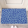 Blue Giraffe Print Rubber Doormat