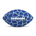 Blue Giraffe Print Rugby Ball