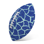 Blue Giraffe Print Rugby Ball