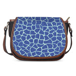 Blue Giraffe Print Saddle Bag
