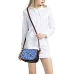 Blue Giraffe Print Saddle Bag