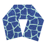 Blue Giraffe Print Scarf
