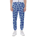 Blue Giraffe Print Joggers
