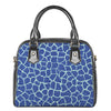 Blue Giraffe Print Shoulder Handbag