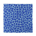 Blue Giraffe Print Silk Bandana