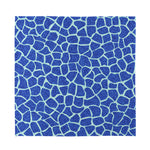 Blue Giraffe Print Silk Bandana