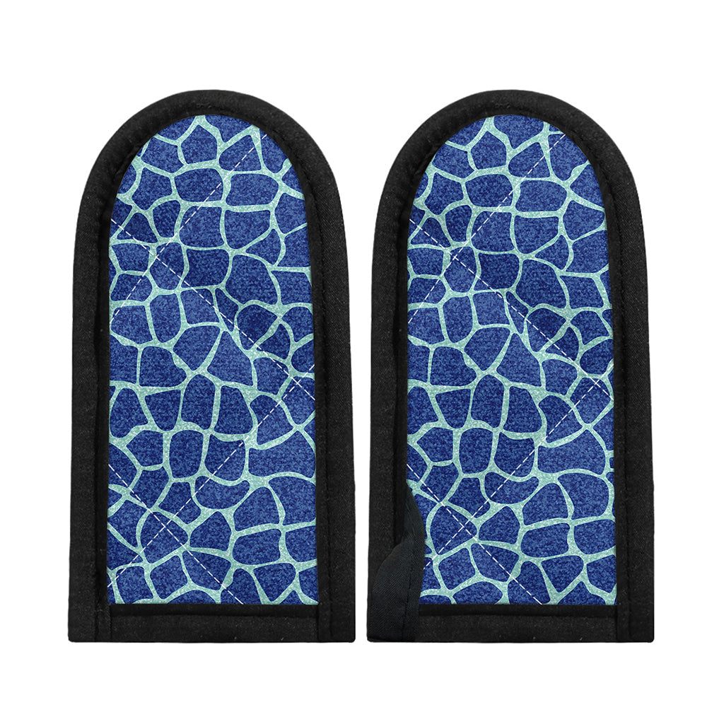 Blue Giraffe Print Skillet Handle Cover
