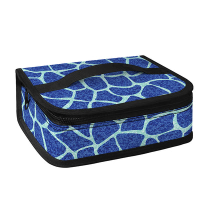 Blue Giraffe Print Small Lunch Bag
