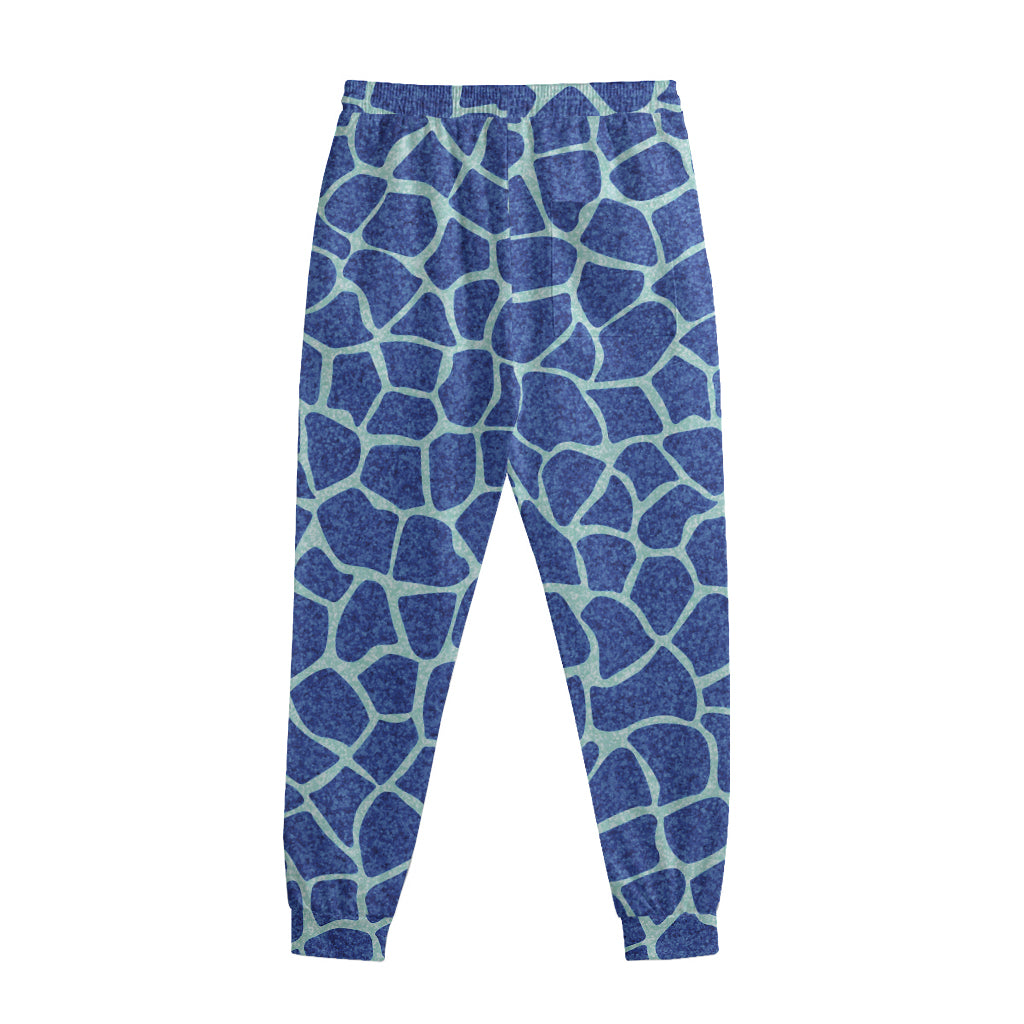 Blue Giraffe Print Sweatpants