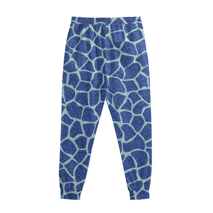 Blue Giraffe Print Sweatpants