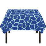 Blue Giraffe Print Tablecloth