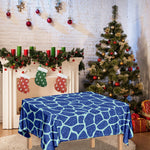 Blue Giraffe Print Tablecloth
