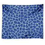 Blue Giraffe Print Tapestry
