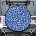 Blue Giraffe Print Tire Cover