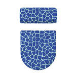 Blue Giraffe Print Toilet Lid And Tank Cover Set