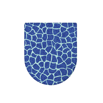 Blue Giraffe Print Toilet Lid Cover