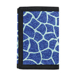 Blue Giraffe Print Trifold Wallet