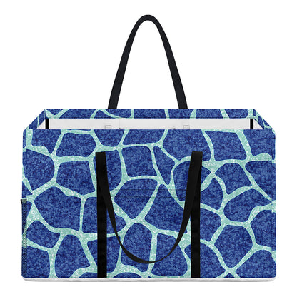 Blue Giraffe Print Utility Tote Bag
