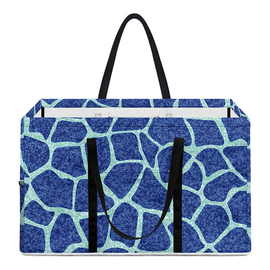 Blue Giraffe Print Utility Tote Bag