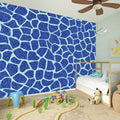 Blue Giraffe Print Wall Sticker
