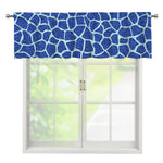 Blue Giraffe Print Window Valance
