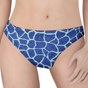 Blue Giraffe Print Women's Thong