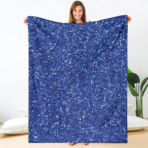 Blue (NOT Real) Glitter Print Blanket