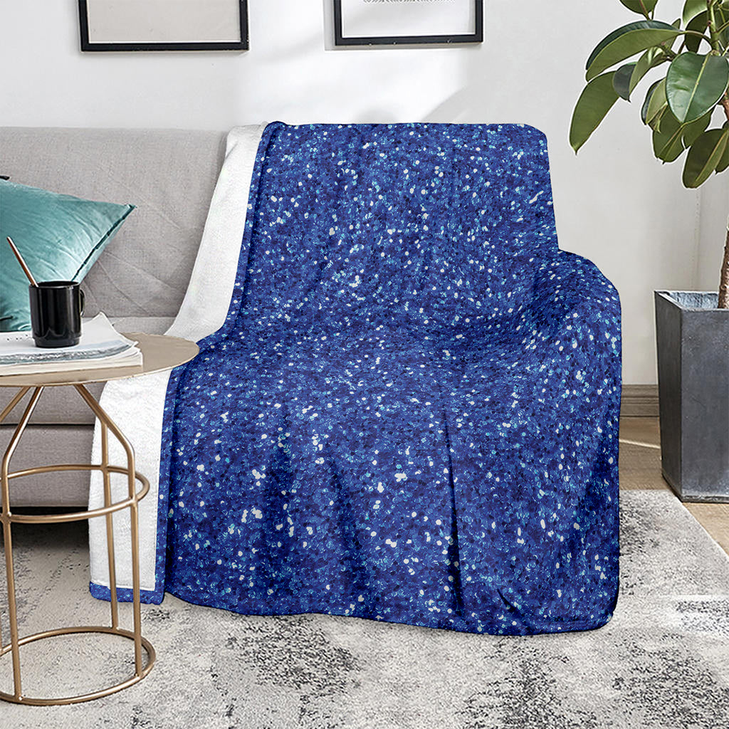 Blue (NOT Real) Glitter Print Blanket