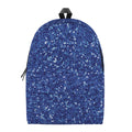 Blue (NOT Real) Glitter Print School Backpack