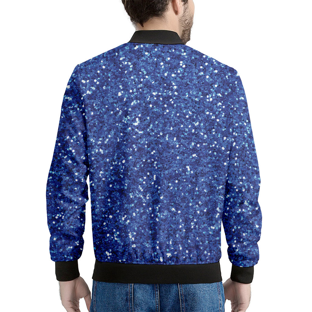 Blue Glitter Artwork Print (NOT Real Glitter) Men's Bomber Jacket