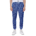 Blue (NOT Real) Glitter Print Joggers