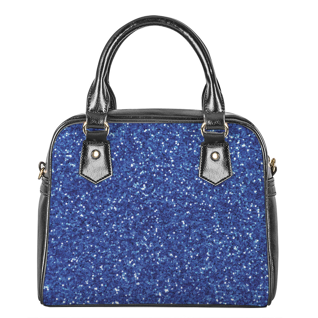 Blue Glitter Artwork Print (NOT Real Glitter) Shoulder Handbag