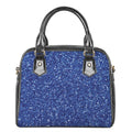 Blue (NOT Real) Glitter Print Shoulder Handbag