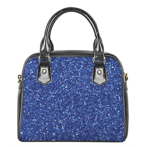 Blue Glitter Artwork Print (NOT Real Glitter) Shoulder Handbag