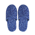 Blue (NOT Real) Glitter Print Slippers