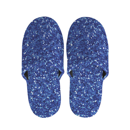 Blue Glitter Artwork Print (NOT Real Glitter) Slippers
