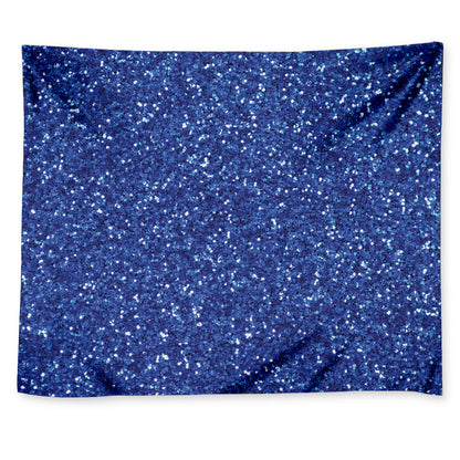 Blue Glitter Artwork Print (NOT Real Glitter) Tapestry