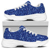 Blue Glitter Artwork Print (NOT Real Glitter) White Chunky Shoes