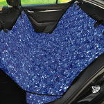 Blue (NOT Real) Glitter Print Pet Car Back Seat Cover