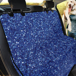 Blue (NOT Real) Glitter Print Pet Car Back Seat Cover