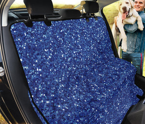 Blue (NOT Real) Glitter Print Pet Car Back Seat Cover