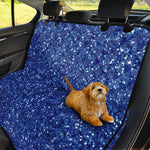 Blue (NOT Real) Glitter Print Pet Car Back Seat Cover