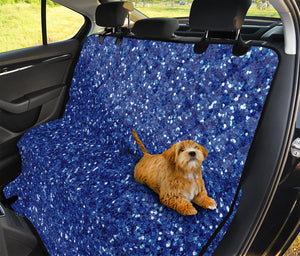 Blue (NOT Real) Glitter Print Pet Car Back Seat Cover